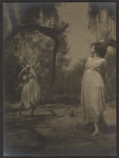 [Bailarinas en el jardín] de Louis Fleckenstein