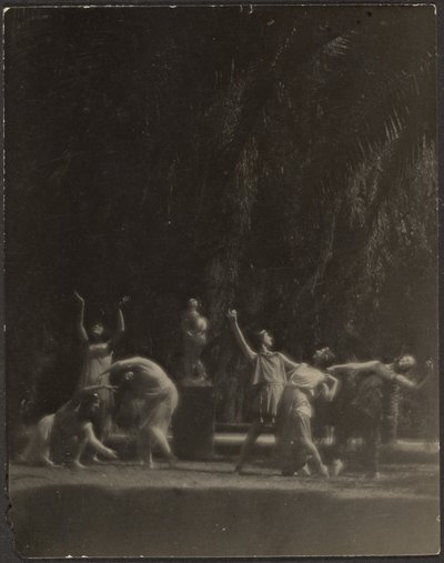 [Bailarinas en el jardín] de Louis Fleckenstein