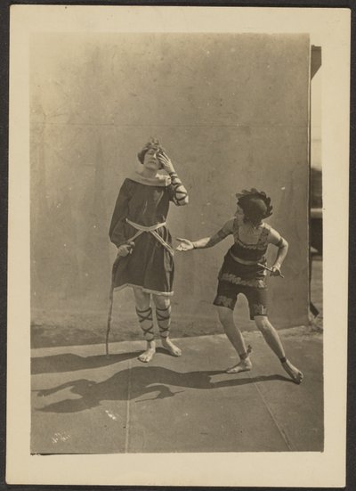 [Bailarinas en la azotea] de Louis Fleckenstein
