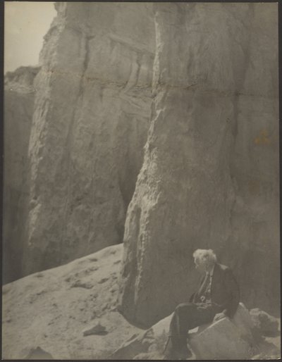 [Anciano en paisaje rocoso] de Louis Fleckenstein