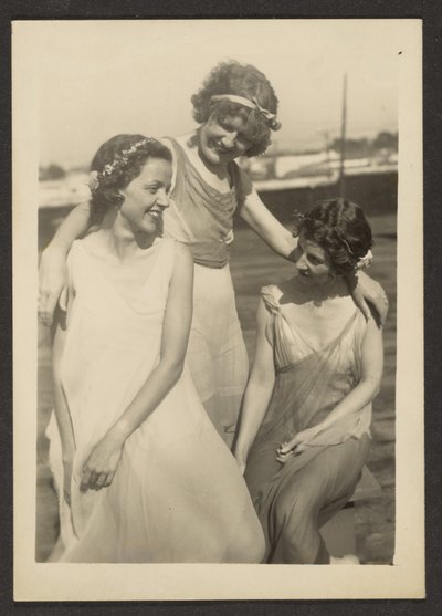 [Florencia con amigos en trajes de gasa] de Louis Fleckenstein