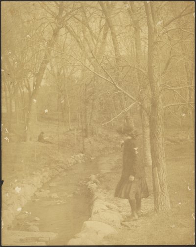 [Chica junto a un arroyo] de Louis Fleckenstein