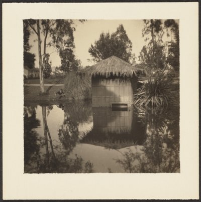 [Cabaña en el estanque] de Louis Fleckenstein