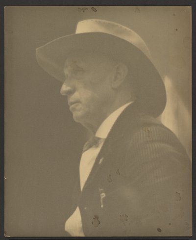 Retrato de un hombre con un Stetson de Louis Fleckenstein
