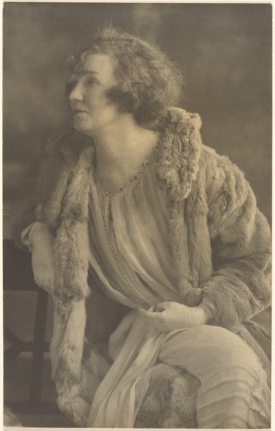 [Retrato de una mujer con pieles] de Louis Fleckenstein