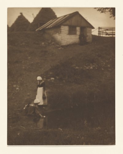 [Dos jóvenes en un paisaje] de Louis Fleckenstein