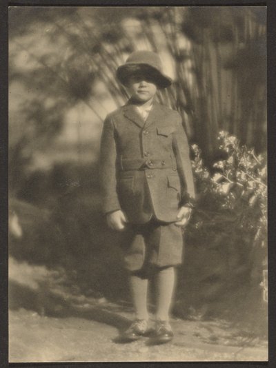 [Niño en el jardín] de Louis Fleckenstein