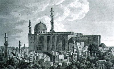 La Mezquita Catedral de Hasan en El Cairo, grabado por Pierre Nicolas Ransonnette, placa 65 del Volumen III de 