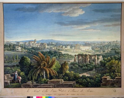 Vista de la Colina Celian, Roma, c.1800 de Louis Francois Cassas