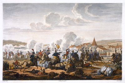 La muerte del príncipe Ludwig de Prusia en la batalla de Saalfeld, 10 de octubre de 1806 de Louis Francois Couche