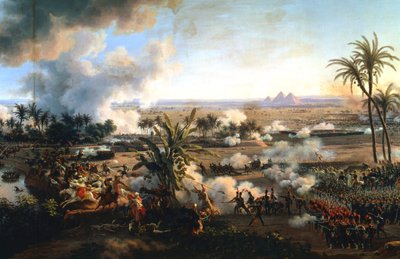 La Batalla de las Pirámides, 21 de julio de 1798, finales del siglo XVIII-principios del XIX de Louis Francois Lejeune