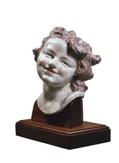 Cabeza de Niño Riéndose, c. 1752 (porcelana) de Louis Francois Roubillac