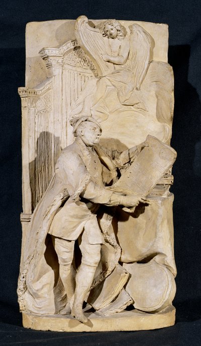 Modello para el monumento a George Frederick Handel en la Abadía de Westminster, c.1760 de Louis Francois Roubillac