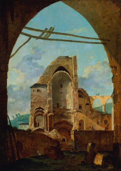 La demolición de la Abadía de Montmartre de Louis Gabriel Moreau