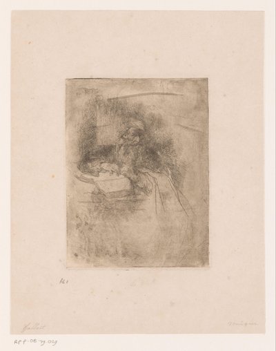 Anciano con barba apoyado en un libro abierto de Louis Gallait (attributed to)