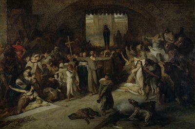 La plaga de Tournai en 1095, 1883 de Louis Gallait