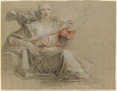 Mujer sentada, con el brazo izquierdo levantado de Louis Galloche