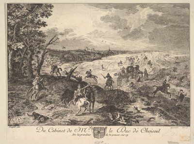 Robo en un Camino después de una pintura en la colección del Duque de Choiseul, 1771 de Louis Germain