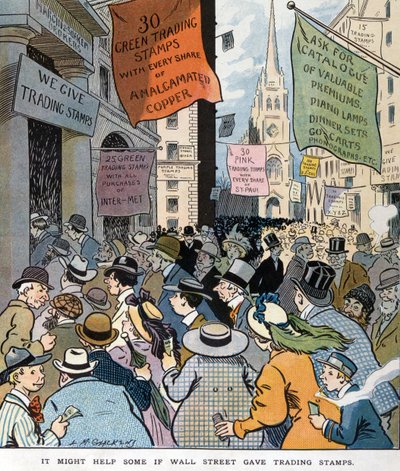 Podría ayudar a algunos si Wall Street diera sellos de comercio por Louis Glackens 1866-1933, artista. Publicado en 1907. de Louis Glackens