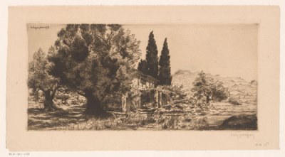 Vista de Les Lecques en Saint-Cyr-sur-Mer
Les Lecques Junio de 1918 (título en el objeto) de Louis Godefroy (signed by artist)