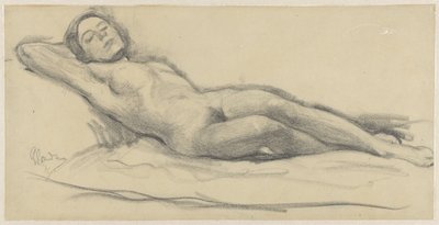 Desnudo femenino recostado de Louis Goudman