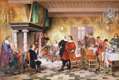 Una reunión convivial de la Corporación de Cerveceros, Amberes de Louis Haghe