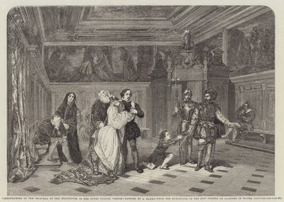Antesala del Tribunal de la Inquisición, en el Palacio Ducal, Venecia de Louis Haghe