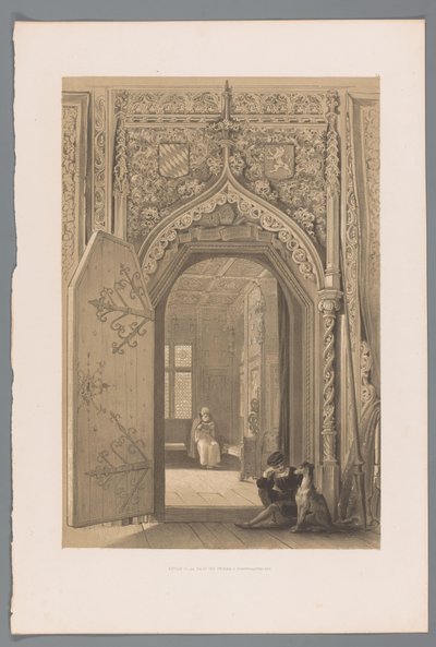 Puerta a la cámara principesca en Hohensalzburg Entrée de la salle des princes a Hohensaltzbourg (título sobre el objeto) de Louis Haghe
