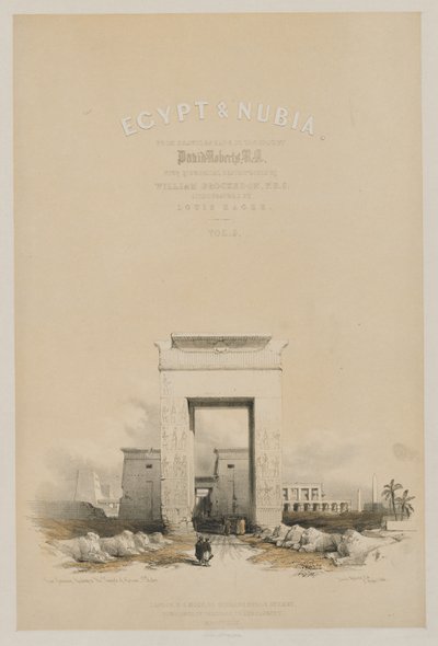 Egipto y Nubia: Frontispicio Volumen V de Louis Haghe