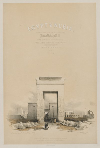 Egipto y Nubia: Frontispicio Volumen V, 1849 de Louis Haghe