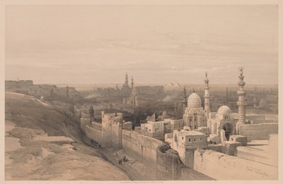 Egipto y Nubia: Volumen III - No. 26, El Cairo, mirando al oeste, 1838 de Louis Haghe