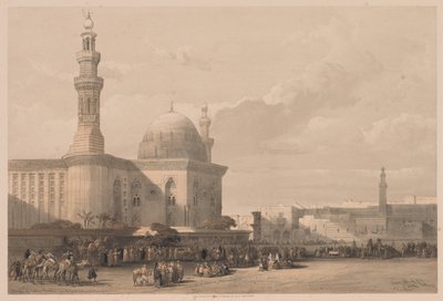 Egipto y Nubia: Volumen III - No. 38, Mezquita del Sultán Hassan desde la Gran Plaza de Rameyleh de Louis Haghe