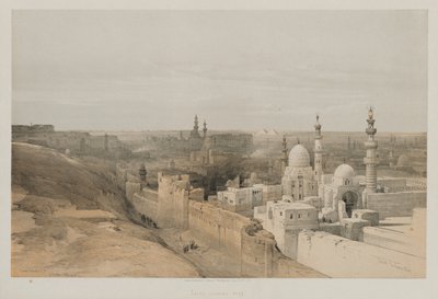 Egipto y Nubia, volumen III: El Cairo, mirando al oeste de Louis Haghe