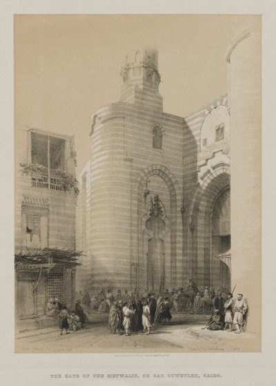 Egipto y Nubia, Volumen III: Puerta de los Metwaleys, El Cairo, 1848 de Louis Haghe