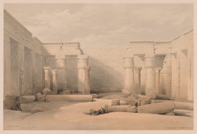 Egipto y Nubia: Volumen II - No. 18, Medinet Abou, Tebas de Louis Haghe