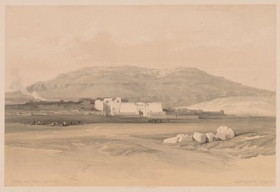 Egipto y Nubia: Volumen II - No. 20, Medinet Abou, Tebas de Louis Haghe