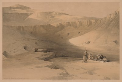 Egipto y Nubia: Volumen II - No. 34, Entrada a las Tumbas de los Reyes de Tebas, 1838 de Louis Haghe
