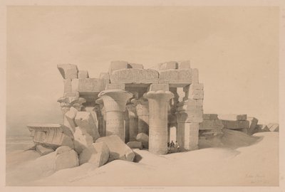 Egipto y Nubia: Volumen II - No. 42, Ruinas de Kom Ombo, 1838 de Louis Haghe