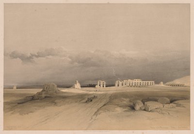 Egipto y Nubia: Volumen II - No. 8, Ruinas del Memnonium, Tebas de Louis Haghe