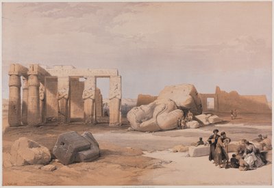 Egipto y Nubia, Volumen II: Fragmentos de los Grandes Colosos en el Memnonium, Tebas, 1847 de Louis Haghe