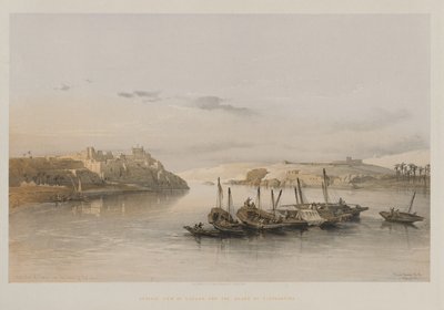 Egipto y Nubia, Volumen II: Vista General de Esouan y la Isla de Elefantina, 1848 de Louis Haghe