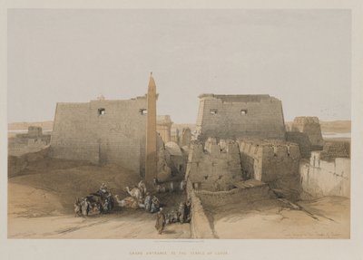 Egipto y Nubia, Volumen II: Gran Entrada al Templo de Luxor de Louis Haghe
