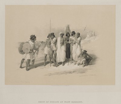 Egipto y Nubia, Volumen II: Grupo de Nubios-Wady Kardasey, 1847 de Louis Haghe