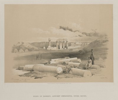 Egipto y Nubia, Volumen II: Hermont, Ancient Hermonthis de Louis Haghe