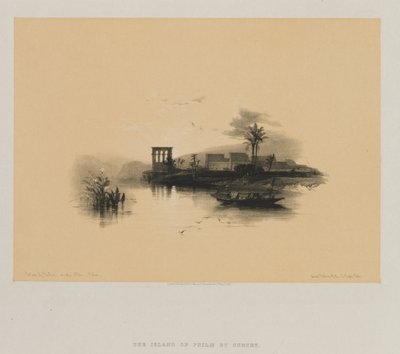 Egipto y Nubia, Volumen II: Isla de Philae, en el Nilo, Nubia de Louis Haghe