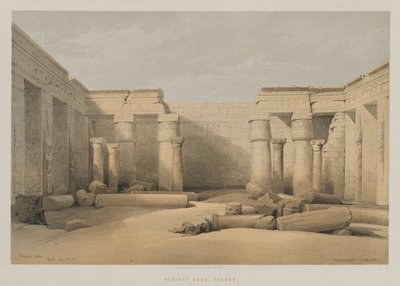 Egipto y Nubia, Volumen II: Medinet Abou, Tebas, 1847 de Louis Haghe