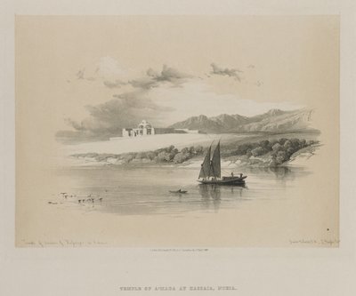 Egipto y Nubia, Volumen II: Templo de Amdda, de Hassaya en Nubia, 1847 de Louis Haghe