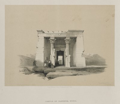 Egipto y Nubia, Volumen II: Templo de Dandour, Nubia de Louis Haghe