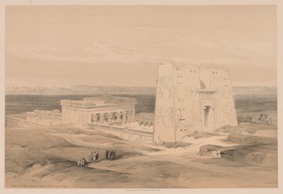 Egipto y Nubia: Volumen I - No. 34, Templo de Edfou. Antigua Apolinópolis, Alto Egipto de Louis Haghe
