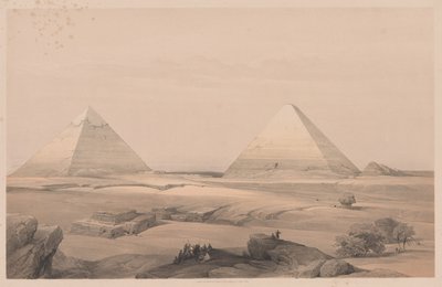 Egipto y Nubia: Volumen I - No. 3, Pirámides de Gizeh de Louis Haghe